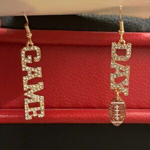 Sparkly Game Day Football Earrings   NWT